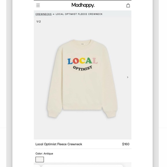 Madhappy local optimist crewneck size large - Picture 4 of 4